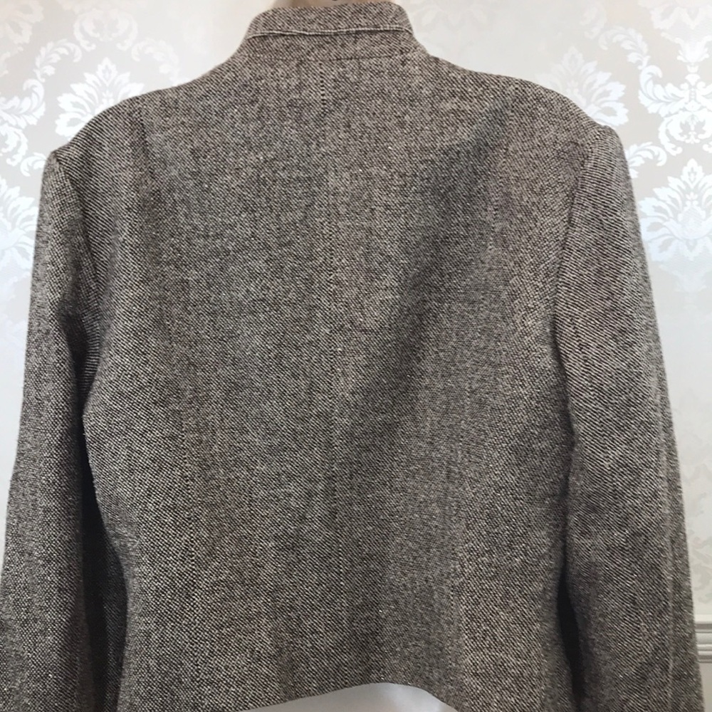 Boston Proper Brown Wool Blend Tweed Jacket - Picture 4 of 5